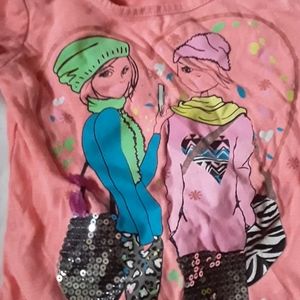 A hot pink colorful shirt for kids